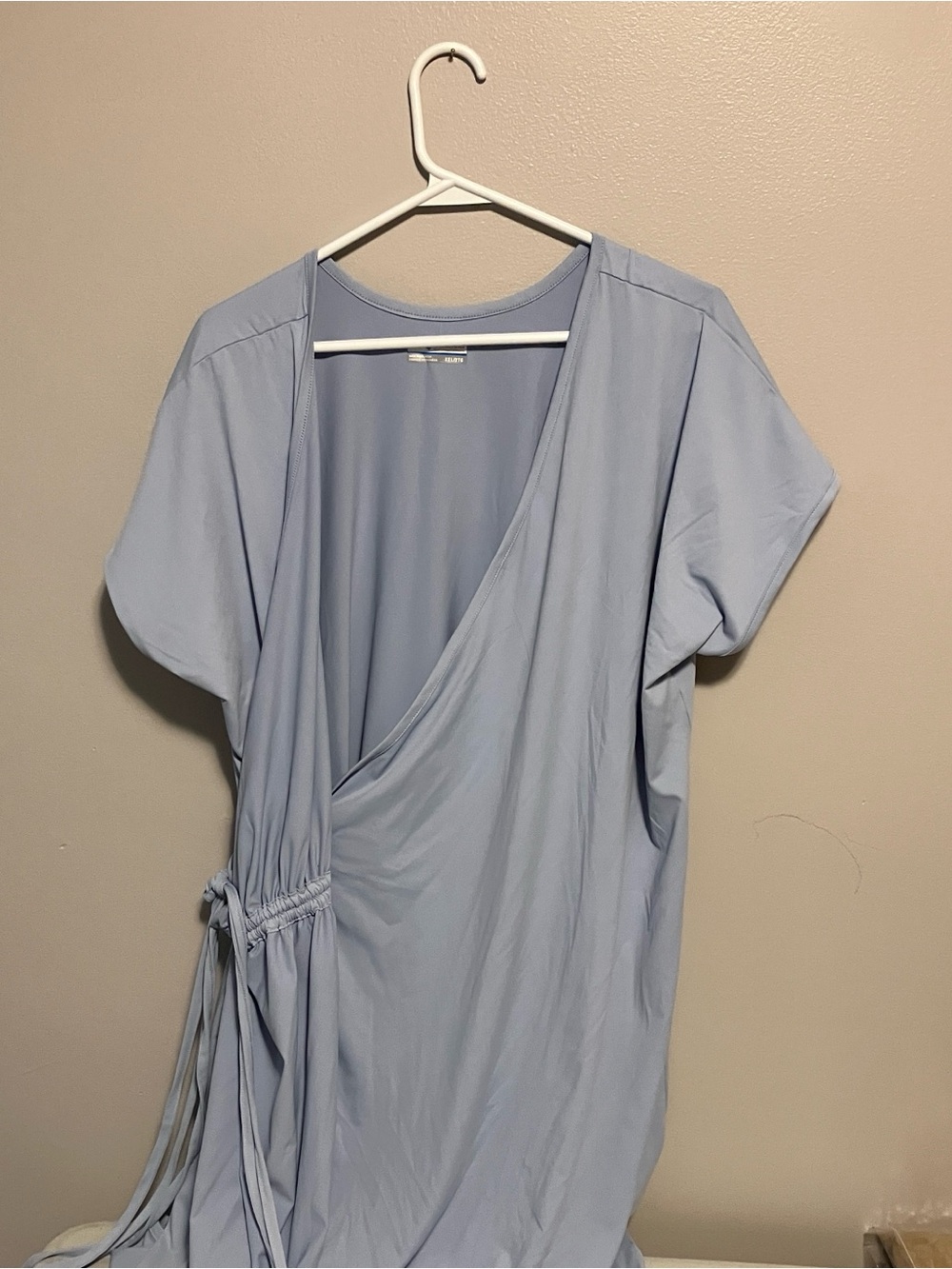 Columbia plus size blue wrap dress